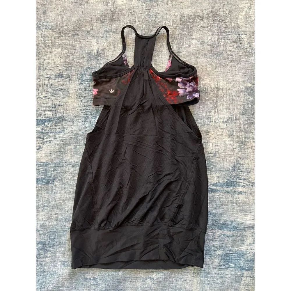 Lululemon Black / Spring Has Sprung Multi No Limits Tank Size 4 - Picture 6 of 6